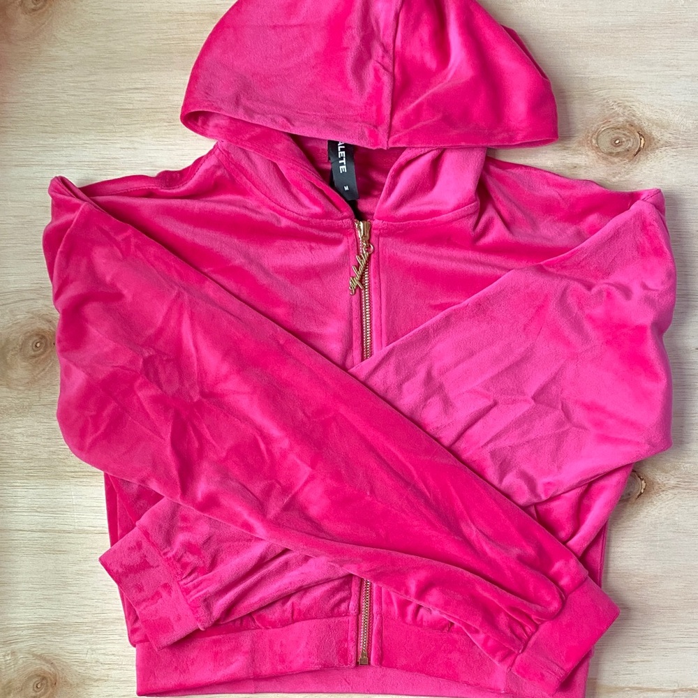 VELOUR ZIP HOODIE